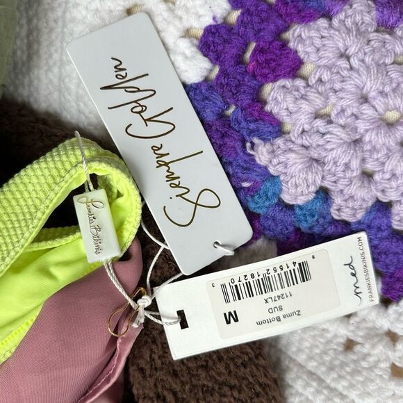 NWT Frankie’s Bikinis zuma brikini top in sundance bright lemon lime - Picture 8 of 8